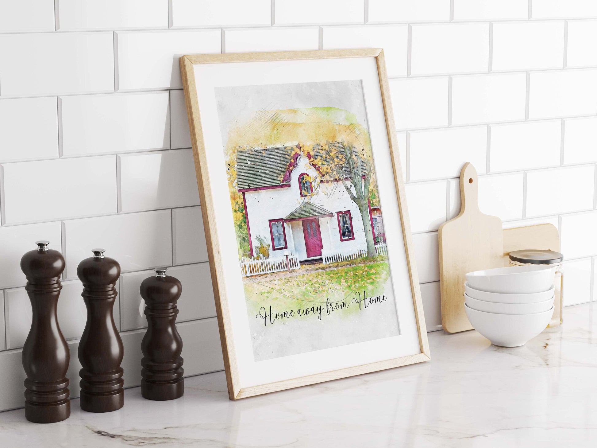 Personalised Painting from Photo, Wedding Anniversary Custom Gift, Watercolour House, Portrait , Wedding Venue Art date place, favorite cafe